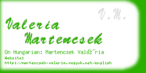 valeria martencsek business card